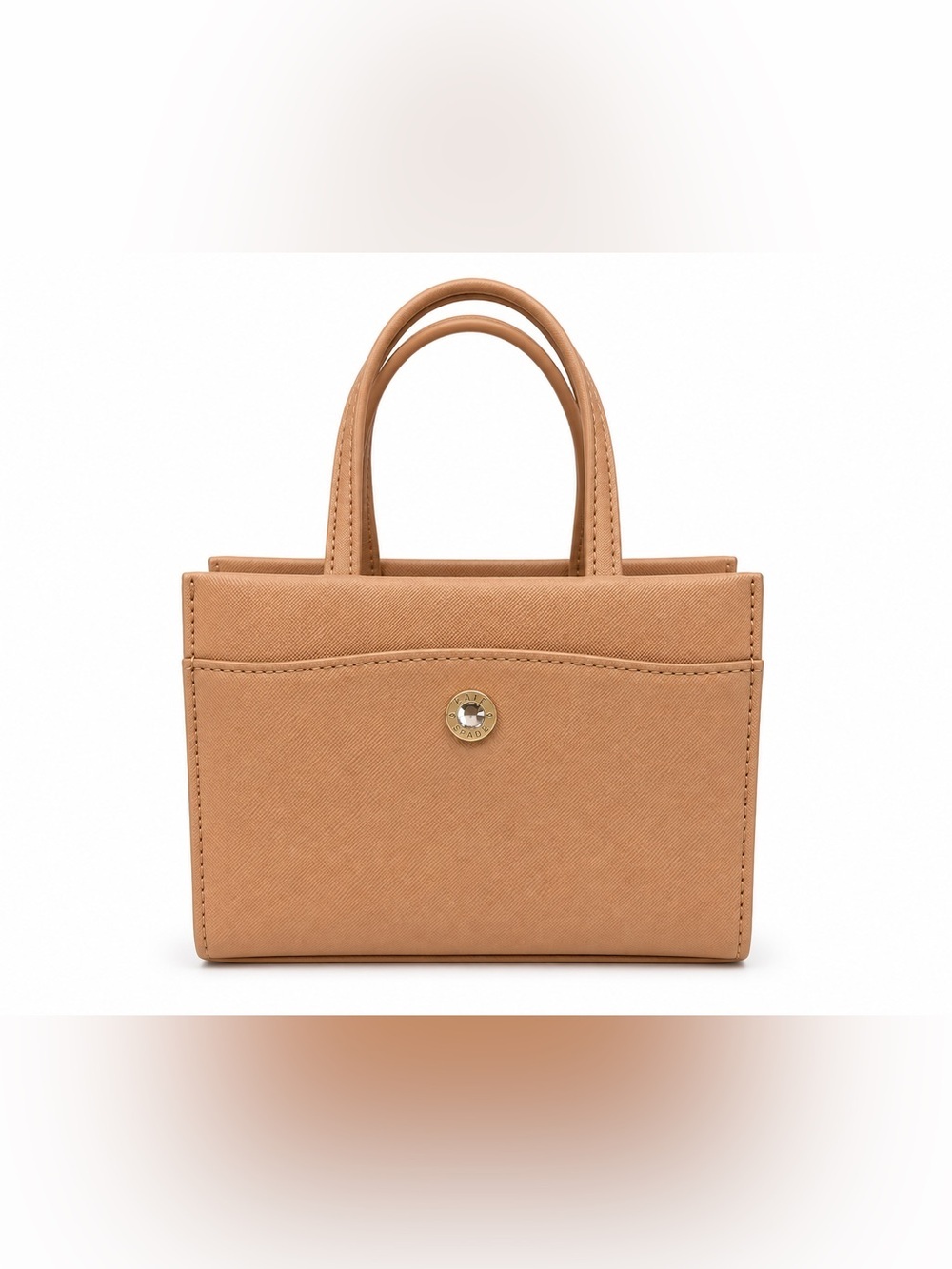 Steve Madden Tan Mini Structured Top Handle Satchel Purse